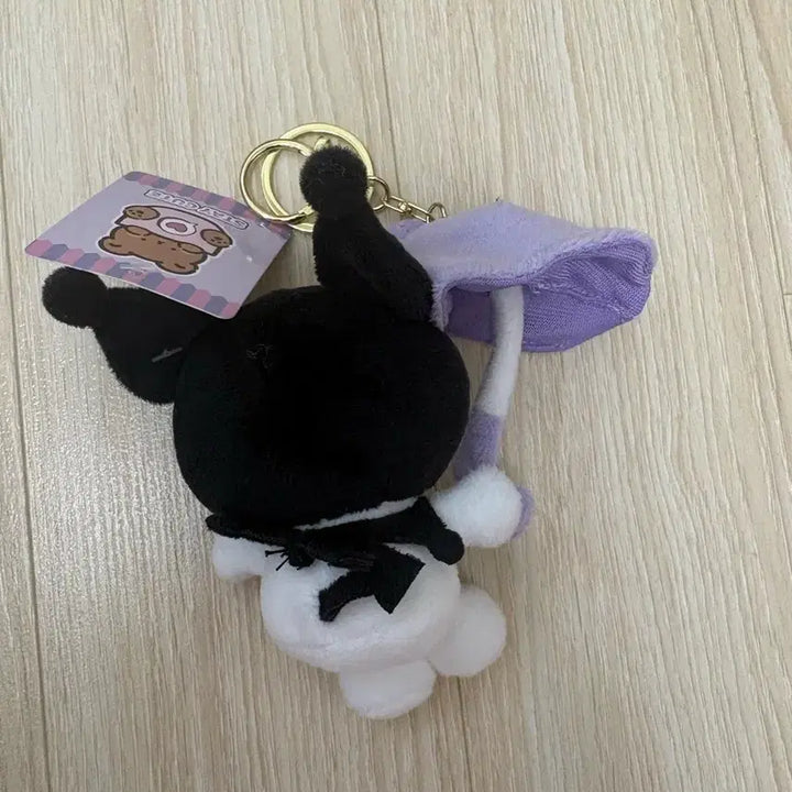 [BUNJANG] Kuromi Doll Keychain with Purple Umbrella / 쿠로미 인형 키링 +보라색 우산