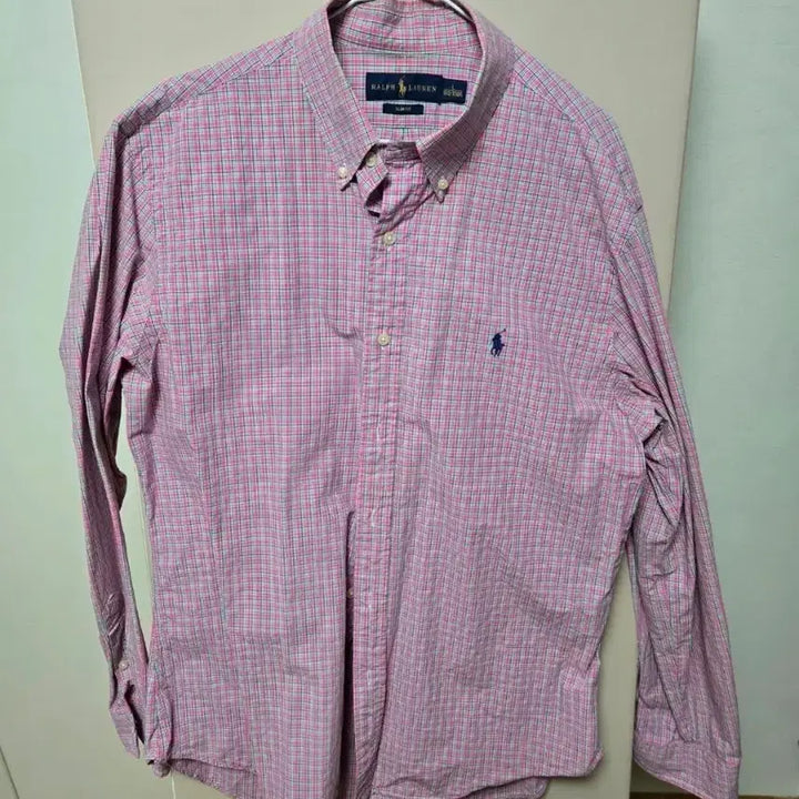 [BUNJANG] Polo Ralph Lauren Poplin Shirt Pink Check Plaid Size L / 폴로 랄프로렌 포플린 셔츠 L 사이즈 라코스테 타미힐피거 빈폴