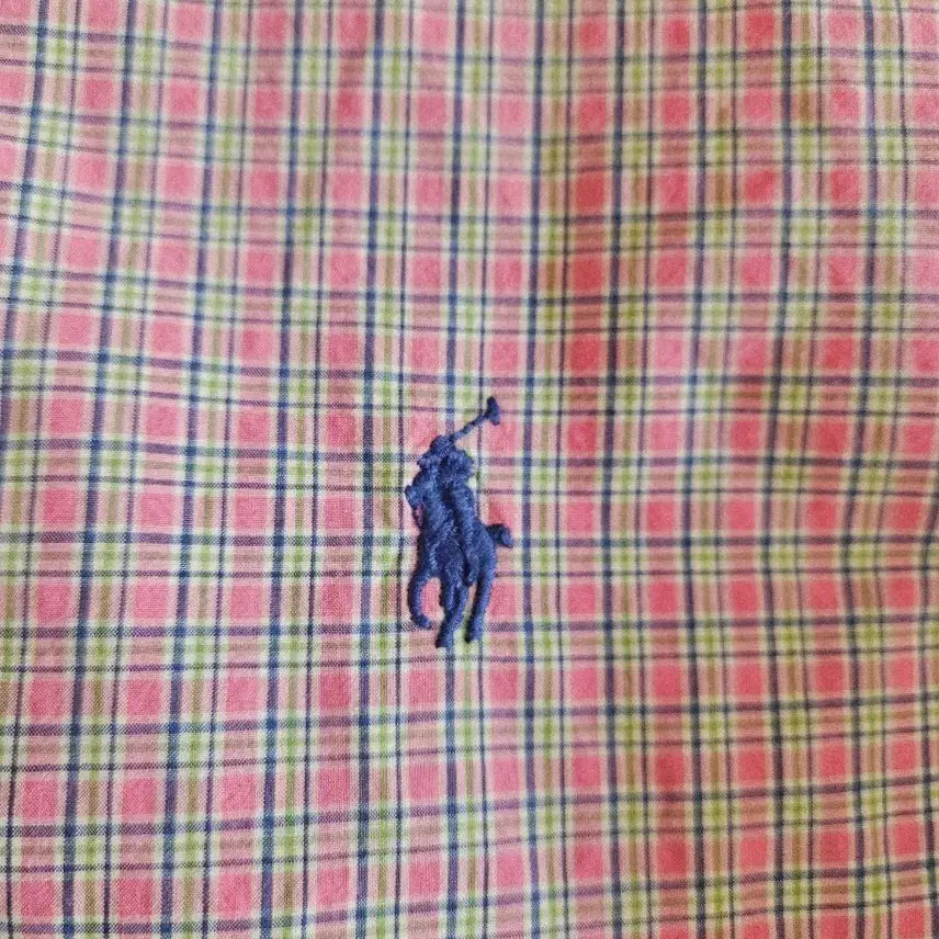 [BUNJANG] Polo Ralph Lauren Poplin Shirt Pink Check Plaid Size L / 폴로 랄프로렌 포플린 셔츠 L 사이즈 라코스테 타미힐피거 빈폴