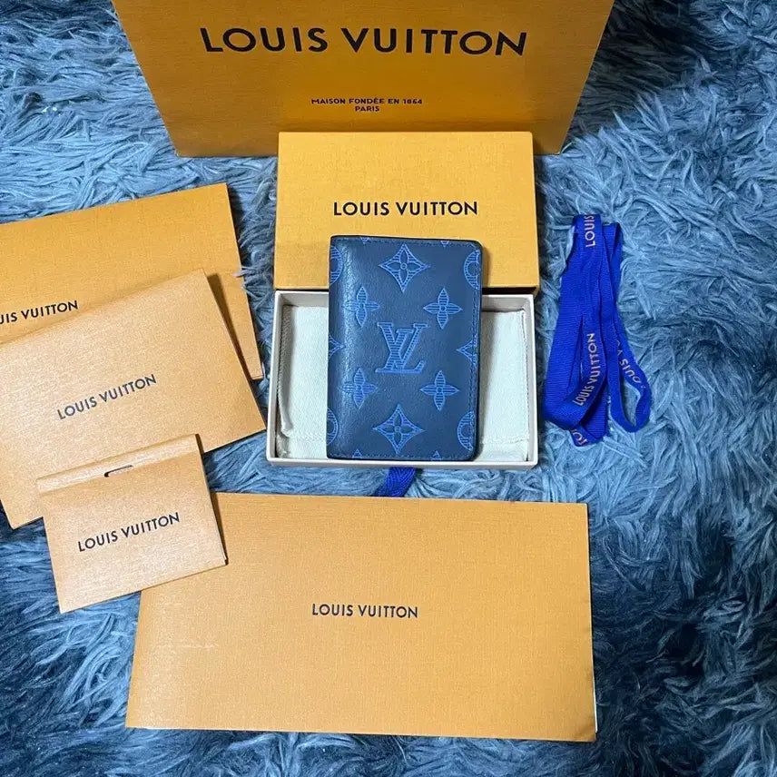 [BUNJANG] Louis Vuitton Monogram Navy Blue Pocket Organizer / [풀구성]루이비통 쉐도우 오거나이저