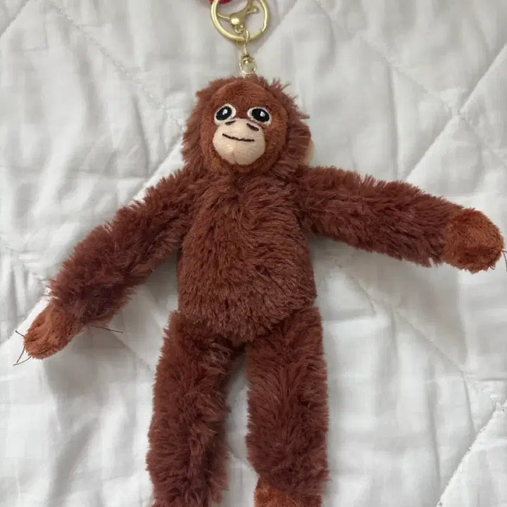 [BUNJANG] Brown Fur Orangutan Plush Keychain Doll / 갈색 털 원숭이 오랑우탄 키링 인형 우탄이 팔아요!