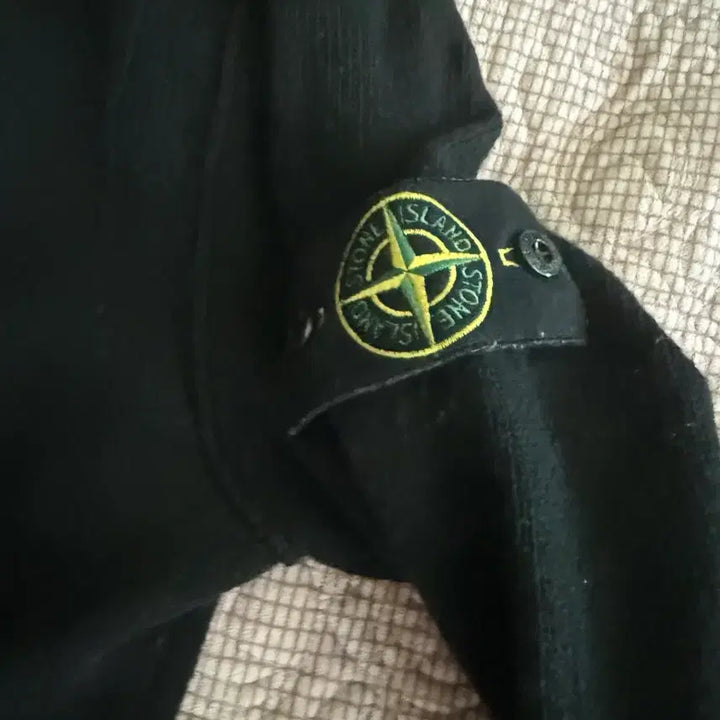[BUNJANG] Stone Island Black Half Zip Knit 2XL / 스톤아일랜드 하프 집업 니트 블랙