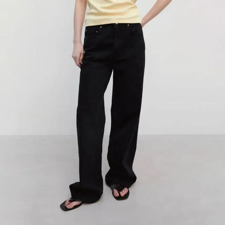 [BUNJANG] Suamar Tami Straight Fit Cone Denim Pants (Black) / 수아마르 데님! 포터리 쿠에른 아모멘토 더바넷 에토스 문달 리본빛