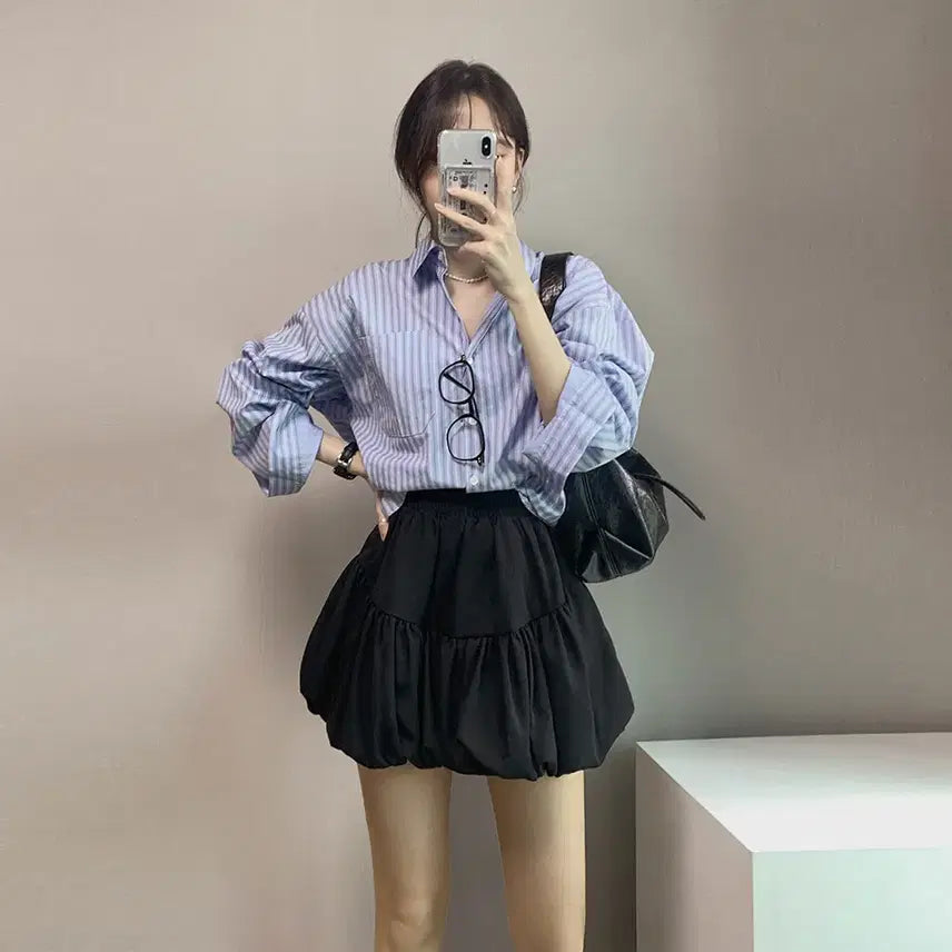 [BUNJANG] Pumpkin Balloon Mini Skirt / 펌킨 벌룬 미니스커트