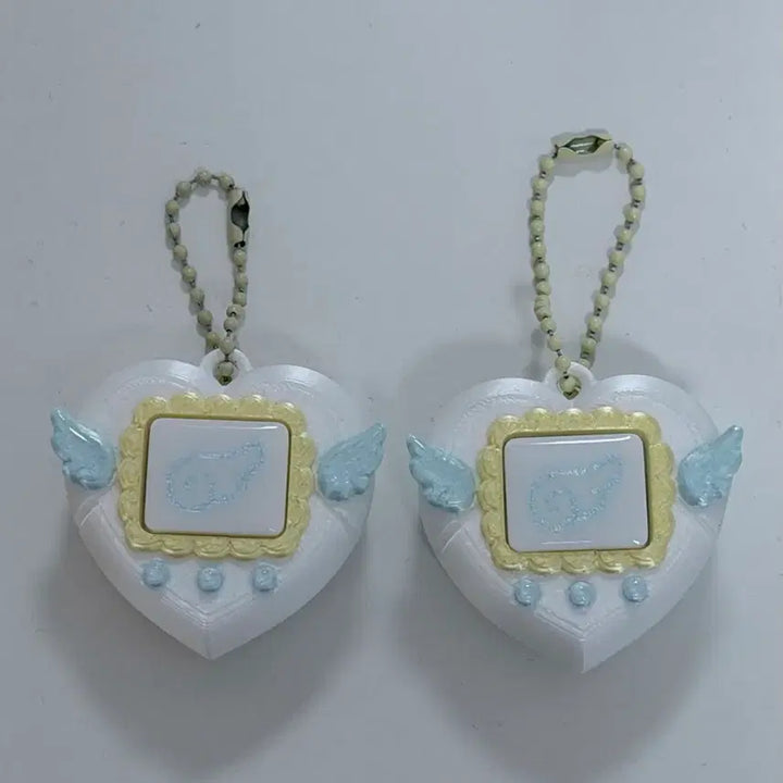 [BUNJANG] Yui Angelcore Clicker Keycap Keyring / 유이 엔젤코어 클릭커 날개 클리커 하트 키캡 키링 청축/ 핑크솔트