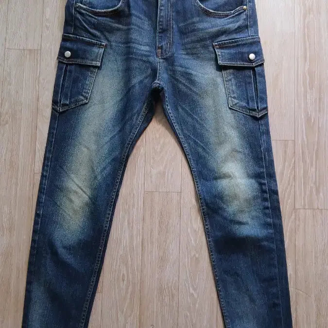[BUNJANG] Chip Monday Cargo Skinny Fit Denim Jeans / 칩먼데이 카고 데님 스키니핏 32
