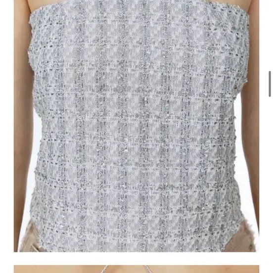 [BUNJANG] Soft Seoul Halterneck Tweed Top Navy / 소프트서울키세스트위드홀터넥 네이비