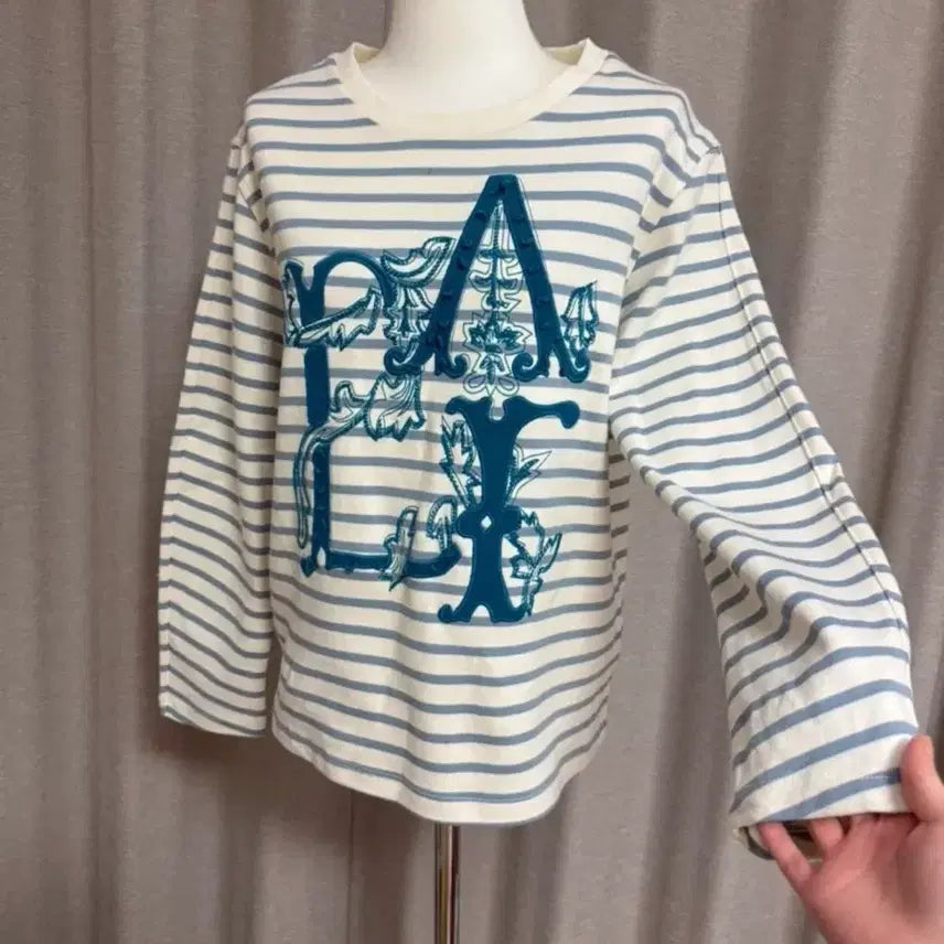 [BUNJANG] High-Quality Striped Long-Sleeve T-Shirt (Size 55) / 새상품) 고퀄 스트라이프 긴팔 티셔츠 ( 55 )