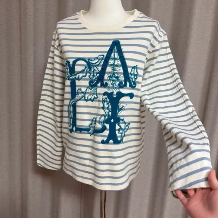 [BUNJANG] High-Quality Striped Long-Sleeve T-Shirt (Size 55) / 새상품) 고퀄 스트라이프 긴팔 티셔츠 ( 55 )