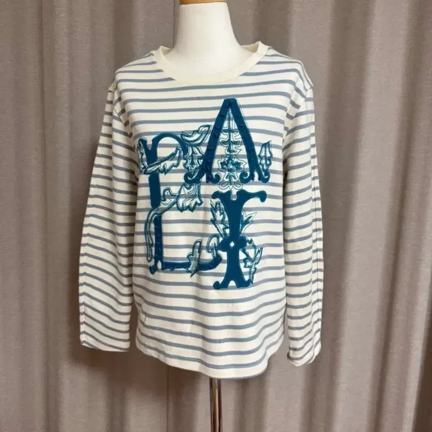 [BUNJANG] High-Quality Striped Long-Sleeve T-Shirt (Size 55) / 새상품) 고퀄 스트라이프 긴팔 티셔츠 ( 55 )