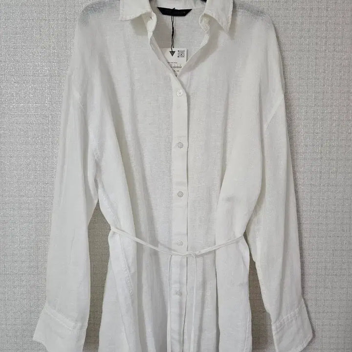 [BUNJANG] Zara Linen Shirt White XS / ZARA 자라 허리리본 린넨 셔츠 화이트 XS