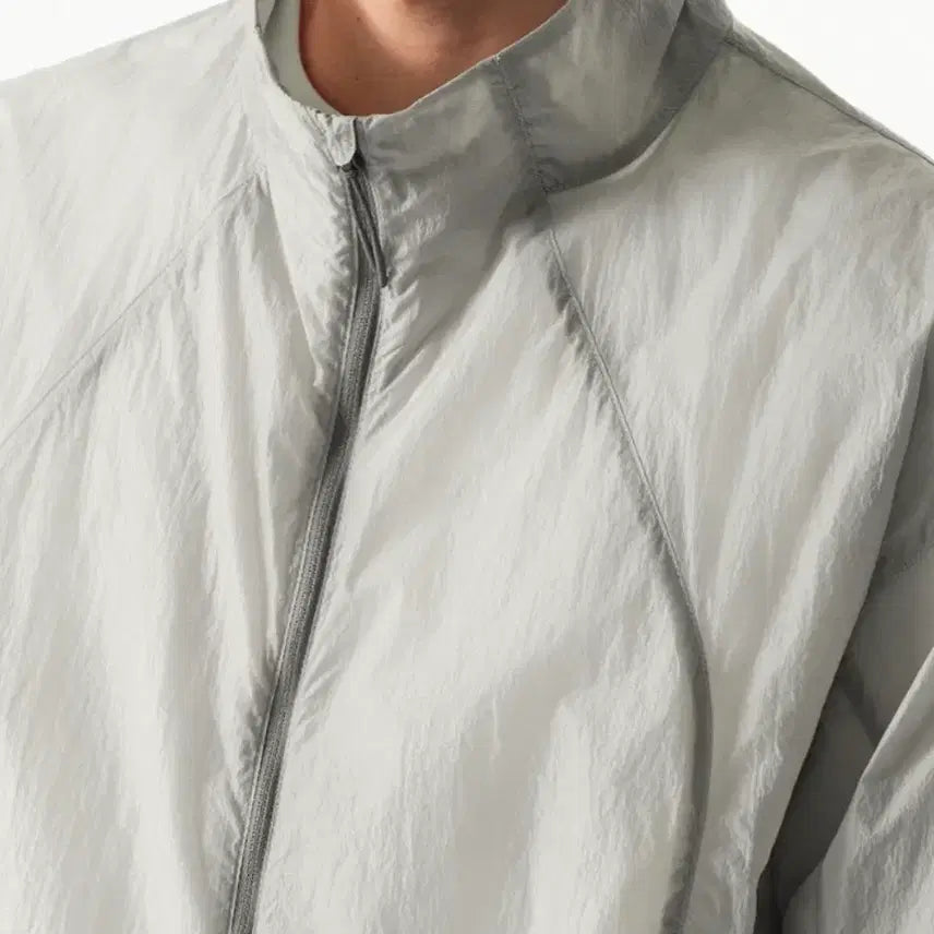 [BUNJANG] Mutandard City Leisure Highneck Shear Windbreaker Light Gray XL / 무탠다드 시티레저 하이넥 시어 윈드브레이커 라이트그레이 XL