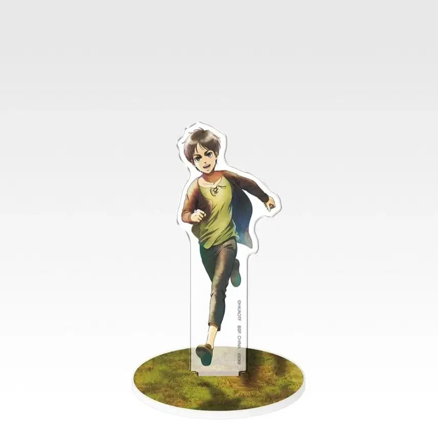 [BUNJANG] Attack on Titan (Shingeki no Kyojin) Eren Acrylic Stand &amp; Can Badge Set (Ichiban Kuji) / (미개봉현물) 진격의거인 각자의결의 제일복권 에렌 아크릴 스탠드