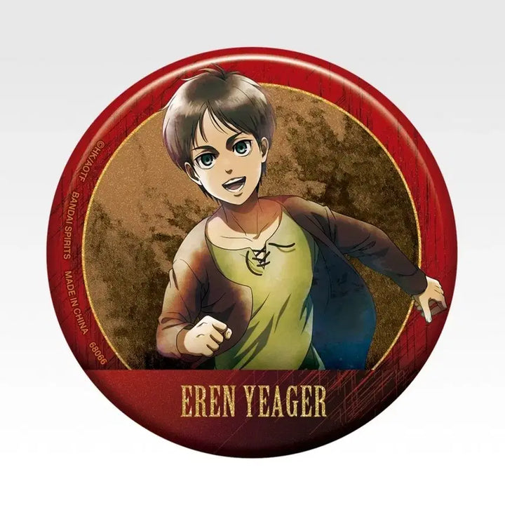 [BUNJANG] Attack on Titan (Shingeki no Kyojin) Eren Acrylic Stand &amp; Can Badge Set (Ichiban Kuji) / (미개봉현물) 진격의거인 각자의결의 제일복권 에렌 아크릴 스탠드