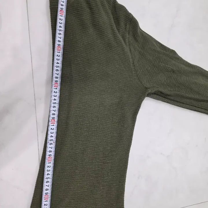 [BUNJANG] RRL Waffle Henley Long Sleeve T-Shirt Khaki / RRL 헨리넥 와플 긴팔 티셔츠 카키색