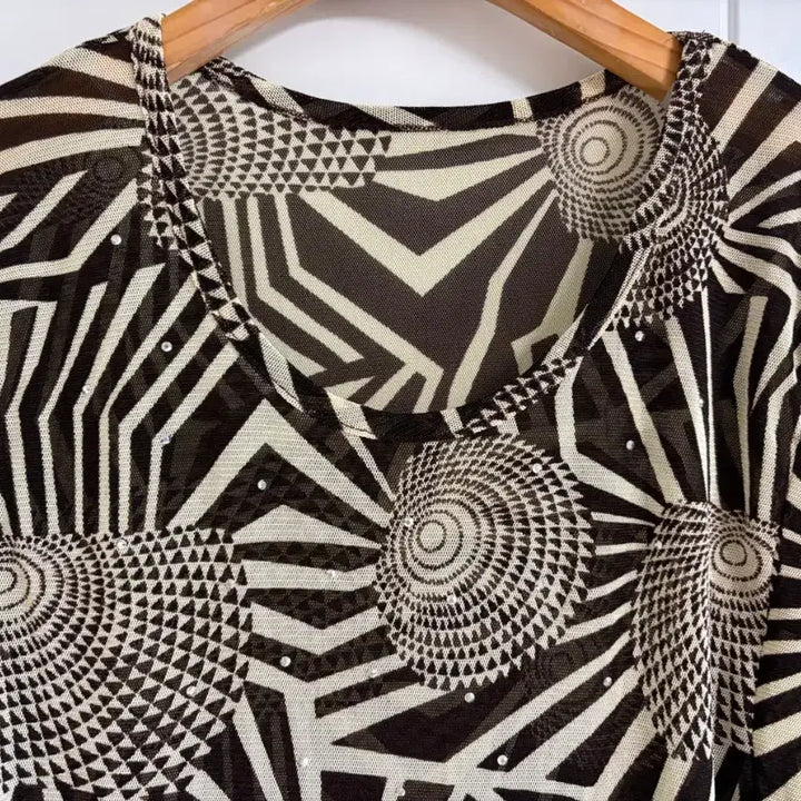 [BUNJANG] Vintage Japanese Imported Sheer Round Neck Short Sleeve T-Shirt / (일본 수입 빈티지)반팔 티셔츠 시스루 라운드 여름 기본 스판 M-L