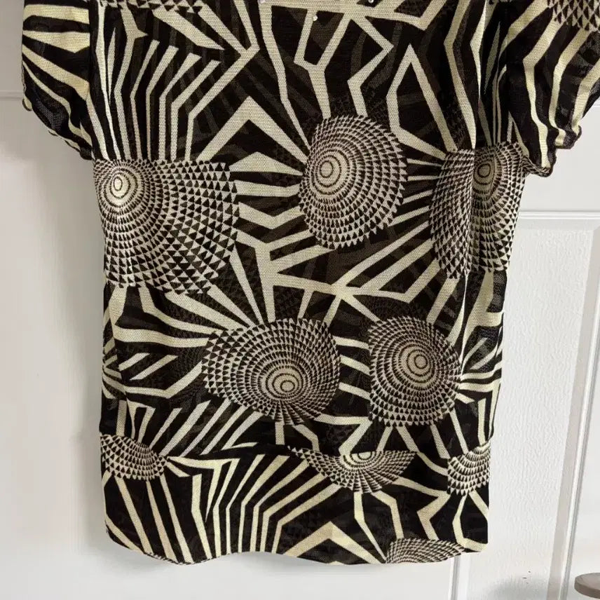 [BUNJANG] Vintage Japanese Imported Sheer Round Neck Short Sleeve T-Shirt / (일본 수입 빈티지)반팔 티셔츠 시스루 라운드 여름 기본 스판 M-L