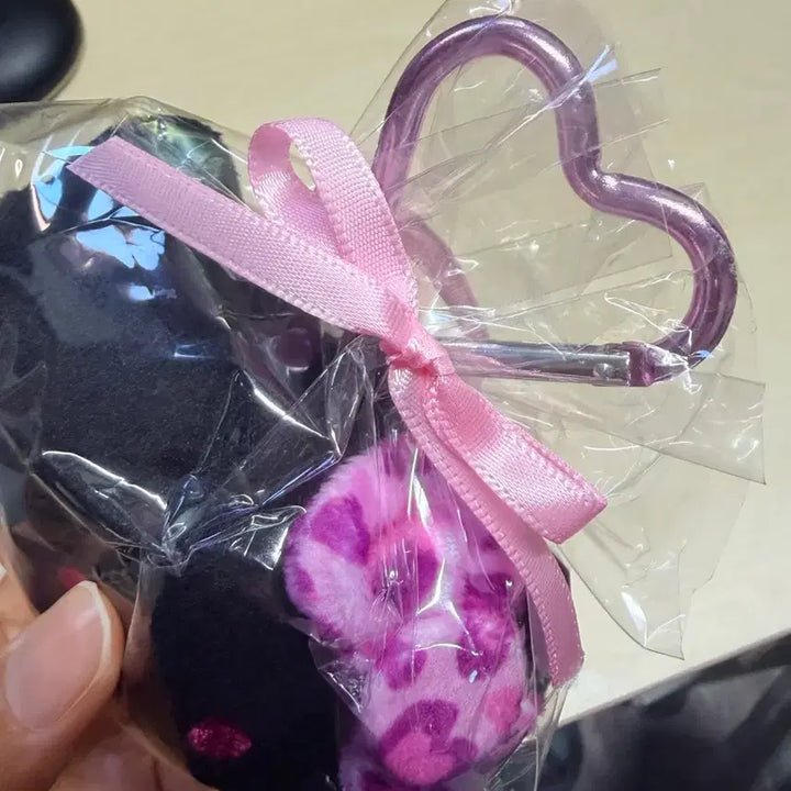 [BUNJANG] Sanrio Hello Kitty Pink Leopard Face Pouch Plush / 산리오 핑크호피 블랙키티 얼굴파우치 인형