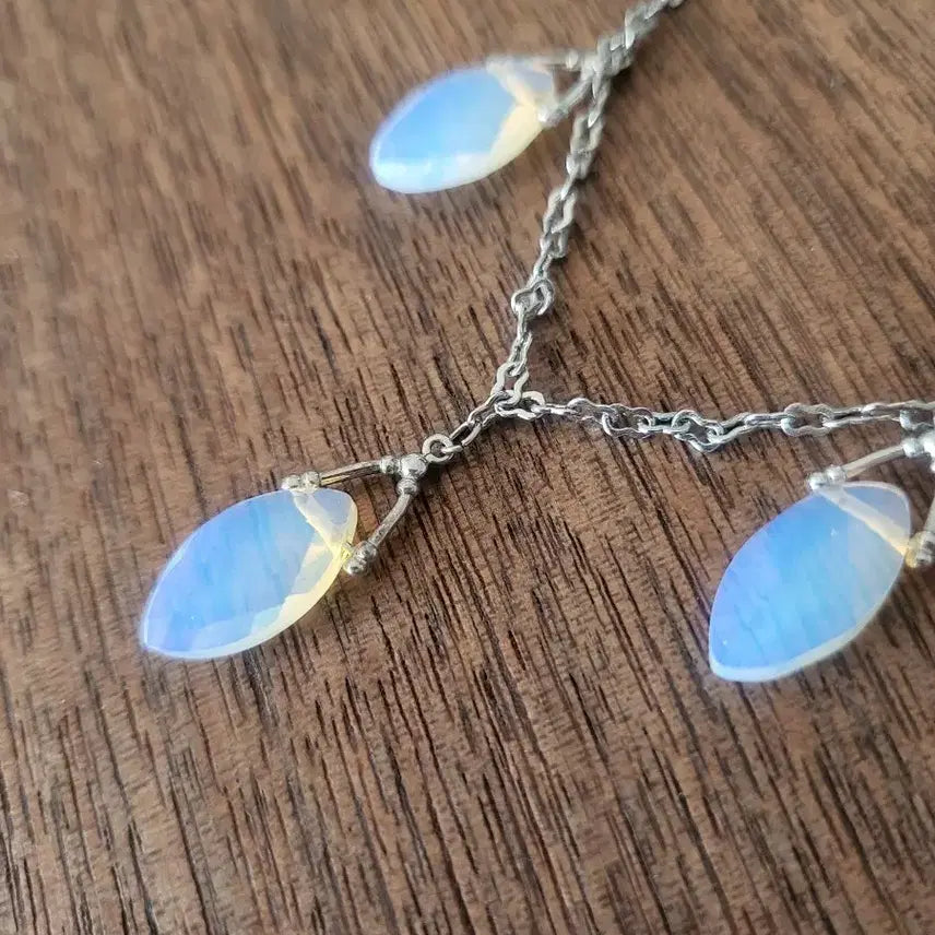 [BUNJANG] Natural Stone Necklace and Earring Set / (새상품)원석목걸이 귀걸이 셋트