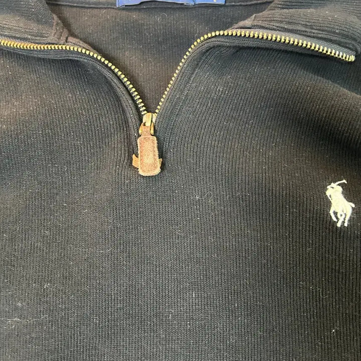 [BUNJANG] Polo Ralph Lauren Black Half-Zip Sweatshirt / 상태 최상급 정품 폴로 블랙 하프집업