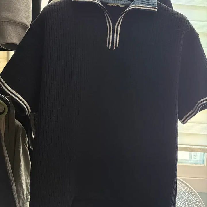 [BUNJANG] TIME Navy Knit Polo Shirt / TIME 타임 네이비 니트 폴로셔츠
