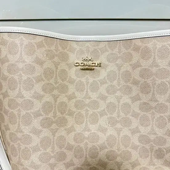 [BUNJANG] Coach Signature Large Bucket Bag Beige / 코치 정품 시그니처 버킷백 라지 베이지