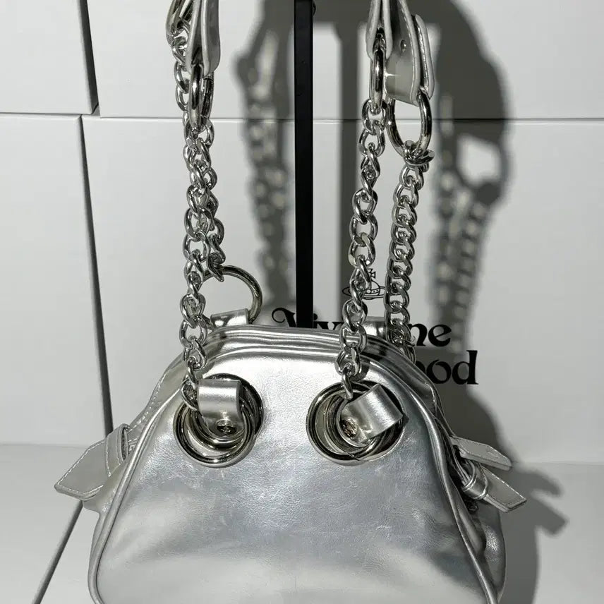 [BUNJANG] Vivienne Westwood Silver Chain Clutch Shoulder Bag / 비비안웨스트우드 클러치백 숄더백 실버 은장 체인