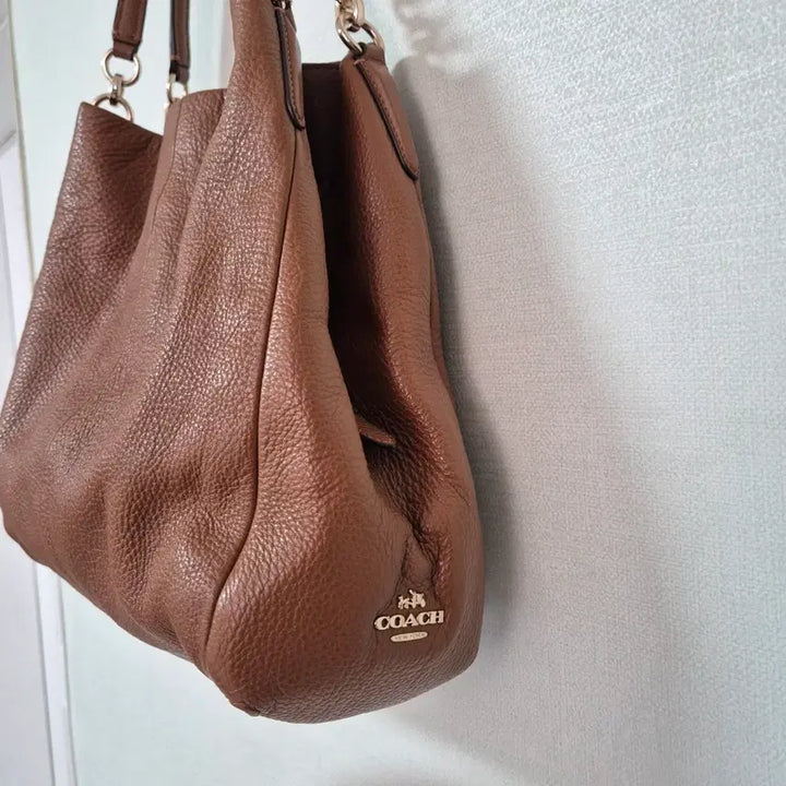 [BUNJANG] Coach Brown Leather Shoulder Bag / 코치 브라운 레더 숄더백