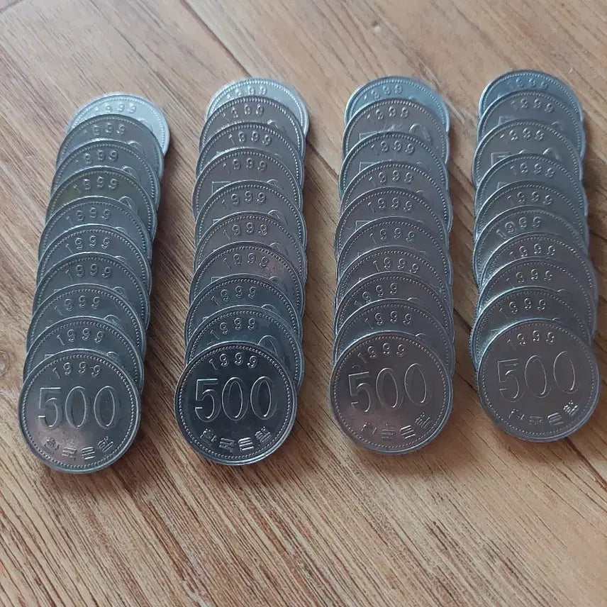 [BUNJANG] 1999 500 Won Coin Bundle (41 pieces) / 1999년 500원 동전41개