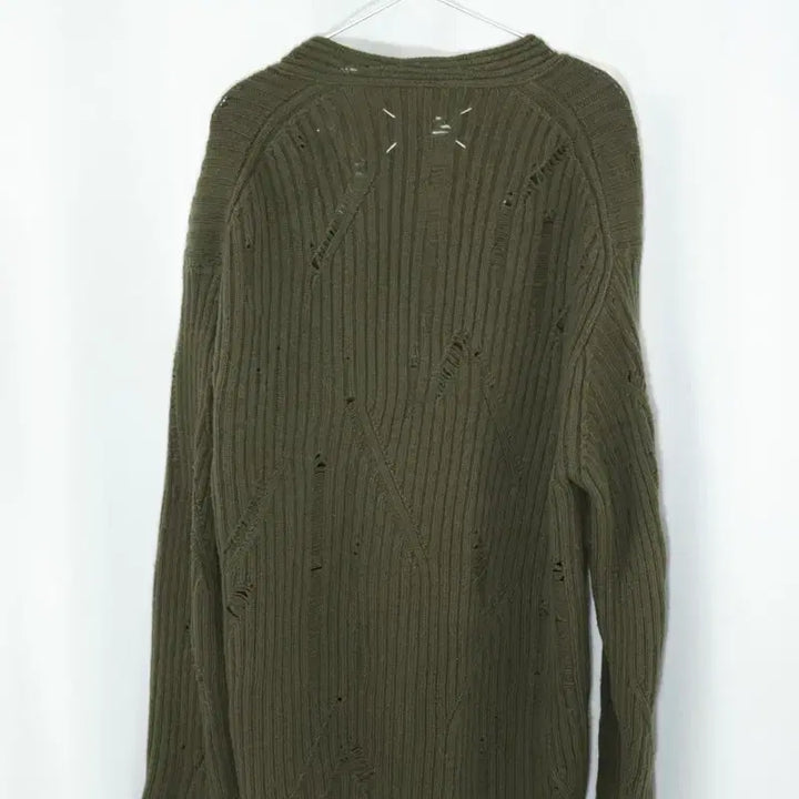 [BUNJANG] Maison Margiela Destroyed Ribbed Cardigan / [M] 메종 마르지엘라 디스트로이드 리브드 가디건