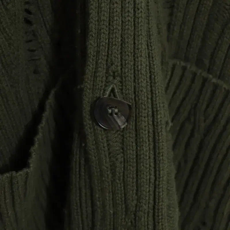 [BUNJANG] Maison Margiela Destroyed Ribbed Cardigan / [M] 메종 마르지엘라 디스트로이드 리브드 가디건