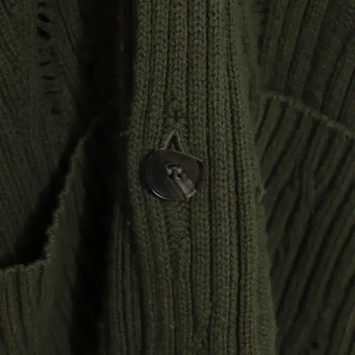 [BUNJANG] Maison Margiela Destroyed Ribbed Cardigan / [M] 메종 마르지엘라 디스트로이드 리브드 가디건