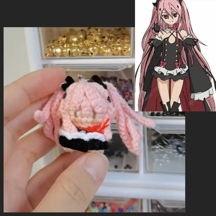 [BUNJANG] Seraph of the End Handmade Knit Keychain Set / 