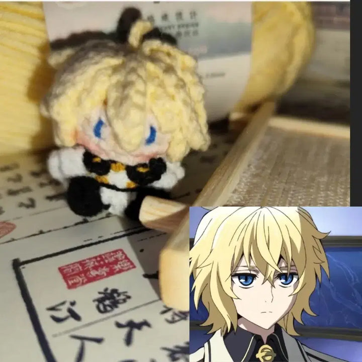 [BUNJANG] Seraph of the End Handmade Knit Keychain Set / 