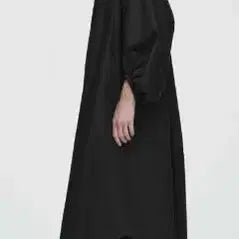 [BUNJANG] COS Gathered Balloon Sleeve Midi Dress Black Cotton Size 32 / COS게더스 벌룬 슬리브 미디 드레스(새제품)-32