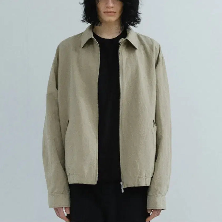 [BUNJANG] Stillness Linen Swing Top Jacket Khaki / 스틸네스 린넨 스윙탑 자켓 카키