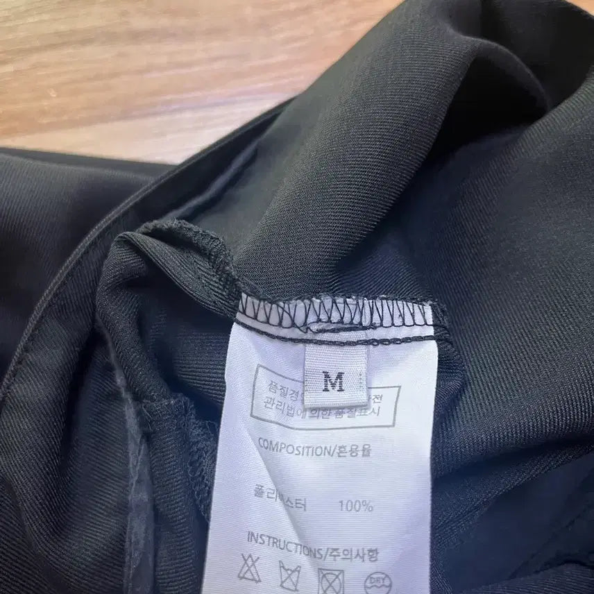 [BUNJANG] K-Club Black Wide Slacks M / 케이클럽 여름 검정 와이드 슬랙스m