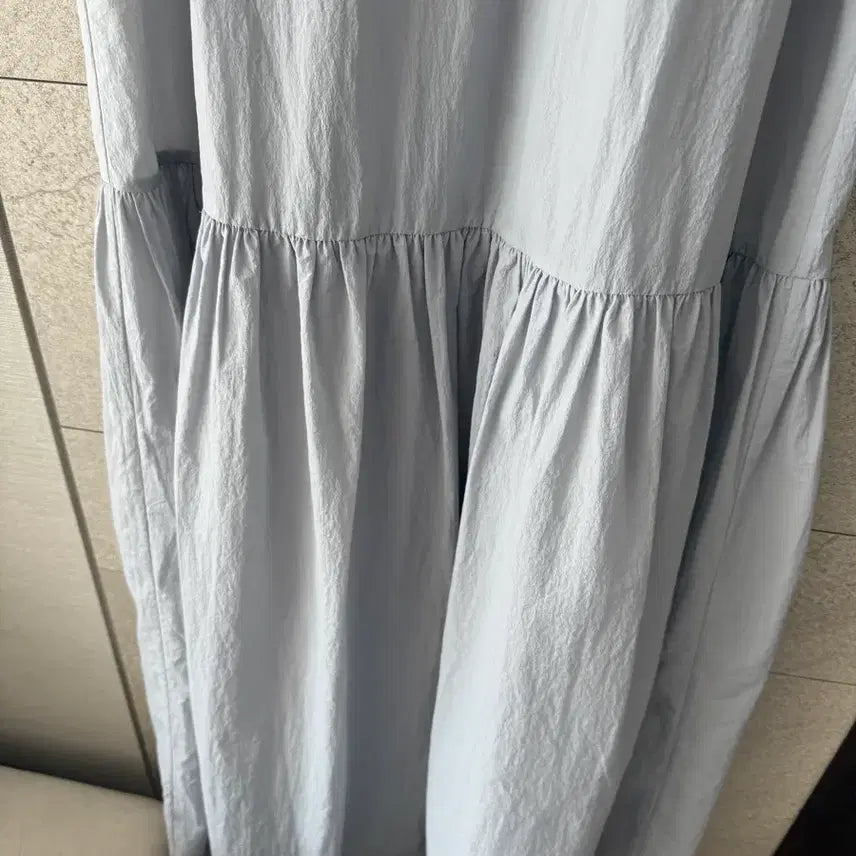 [BUNJANG] Sies Marjan Ruffle Hem Dress Fog Blue / 시에 러플 헴 드레스 포그블루