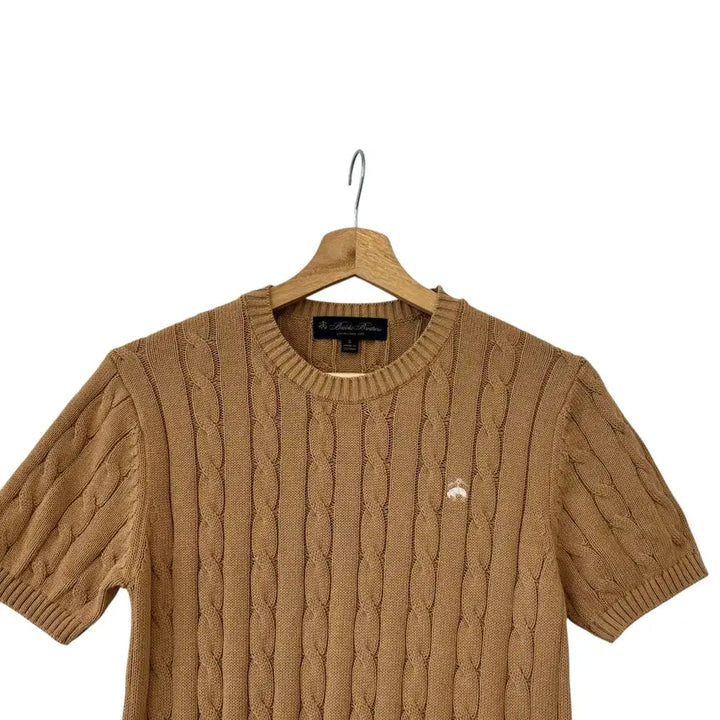 [BUNJANG] Brooks Brothers Cotton Cable Short Sleeve Sweater - Size S / 브룩스브라더스 코튼 케이블 숏 슬리브 스웨터 S 정품