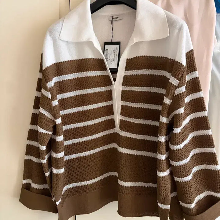 [BUNJANG] Summer Knit V-Neck Oversized Fit / 새상품/시스템 오픈넥 썸머니트/F/오버핏