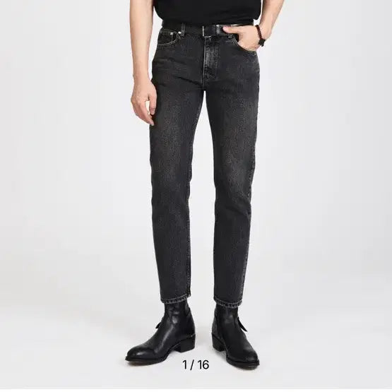 [BUNJANG] Mod9 Black Denim Crop Jeans (Size 28) / [28사이즈]모드나인 블랙데님 청바지 mod9 흑청
