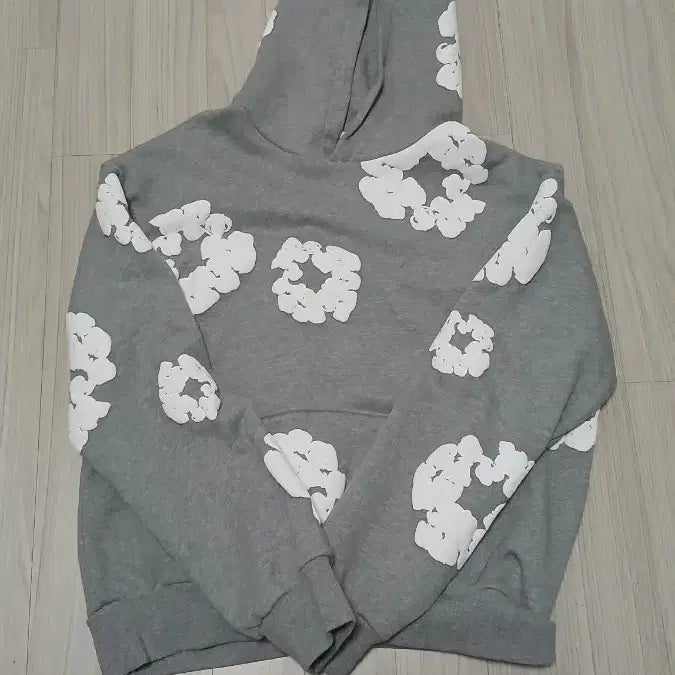 [BUNJANG] Denim Tears Floral Hoodie Grey M / [크림구매 정품] 데님티어스 후드티 M 그레이