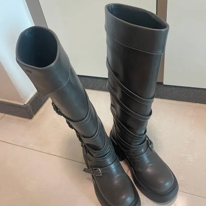 [BUNJANG] Synergy Western Buckle Boots (230) / 시너진 부츠 시너진 부츠 WESTERN BUCKLE BOOTS 230