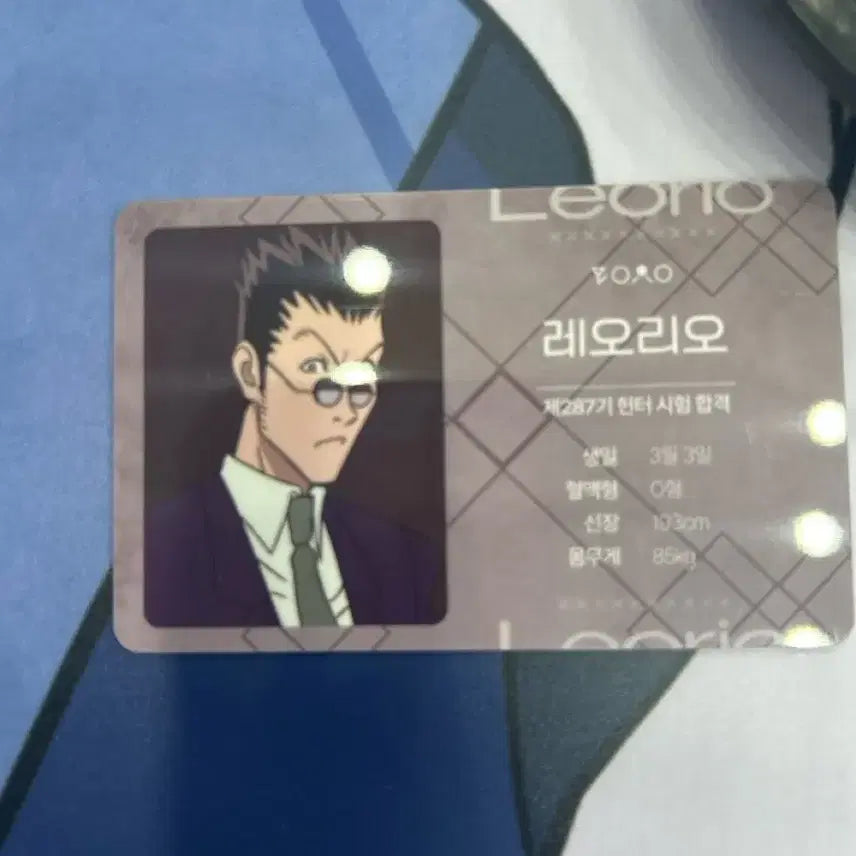 [BUNJANG] Leorio Hunter Certificate Photocard / 레오리오 헌터증