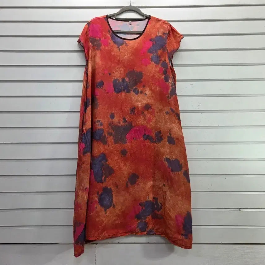 [BUNJANG] In-gyeon Print Long Dress / 인견 얼룩무늬 부인복 롱원피스/보물찾기천사
