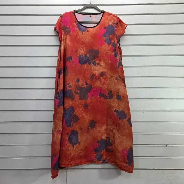 [BUNJANG] In-gyeon Print Long Dress / 인견 얼룩무늬 부인복 롱원피스/보물찾기천사