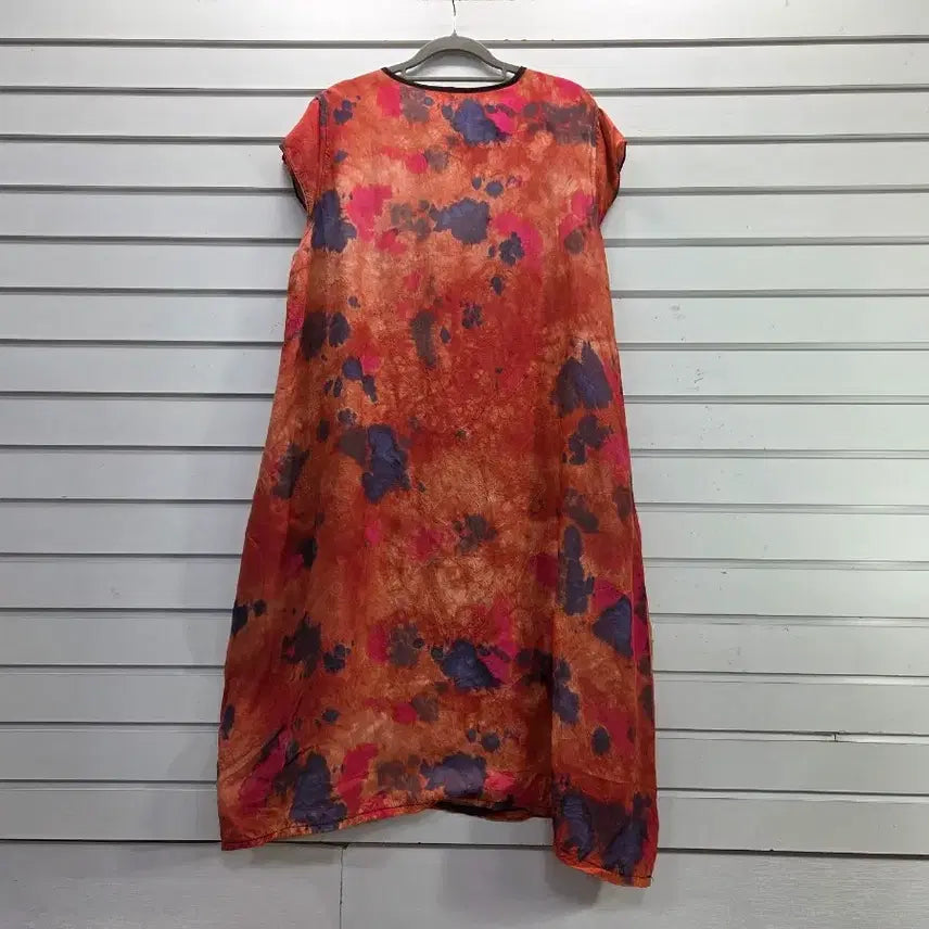 [BUNJANG] In-gyeon Print Long Dress / 인견 얼룩무늬 부인복 롱원피스/보물찾기천사