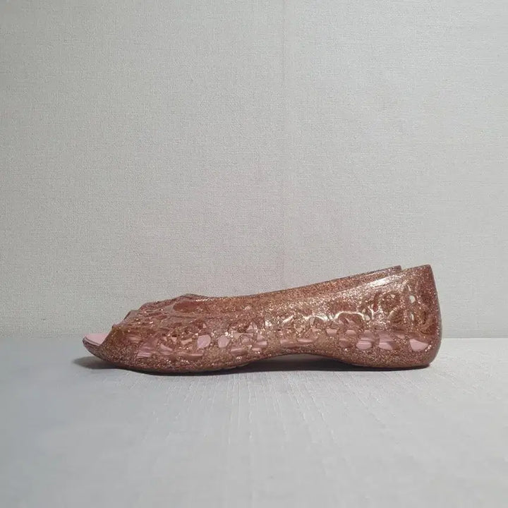 [BUNJANG] Crocs Isabella Glitter Flat Sandals Rose Gold / 230mm 크록스 이사벨라 글리터 플랫 로즈골드