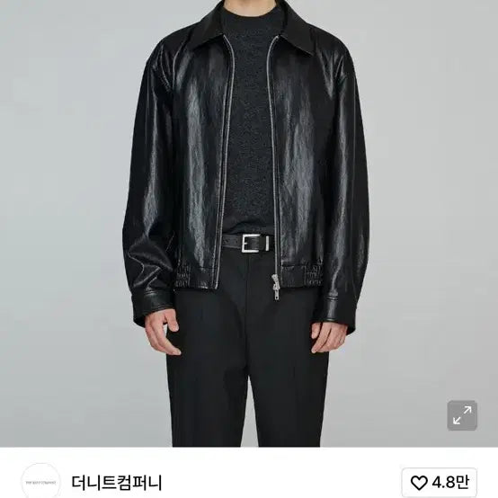 [BUNJANG] The Knit Company Eco Leather Jacket M / 더니트컴퍼니 에코레더자켓 M