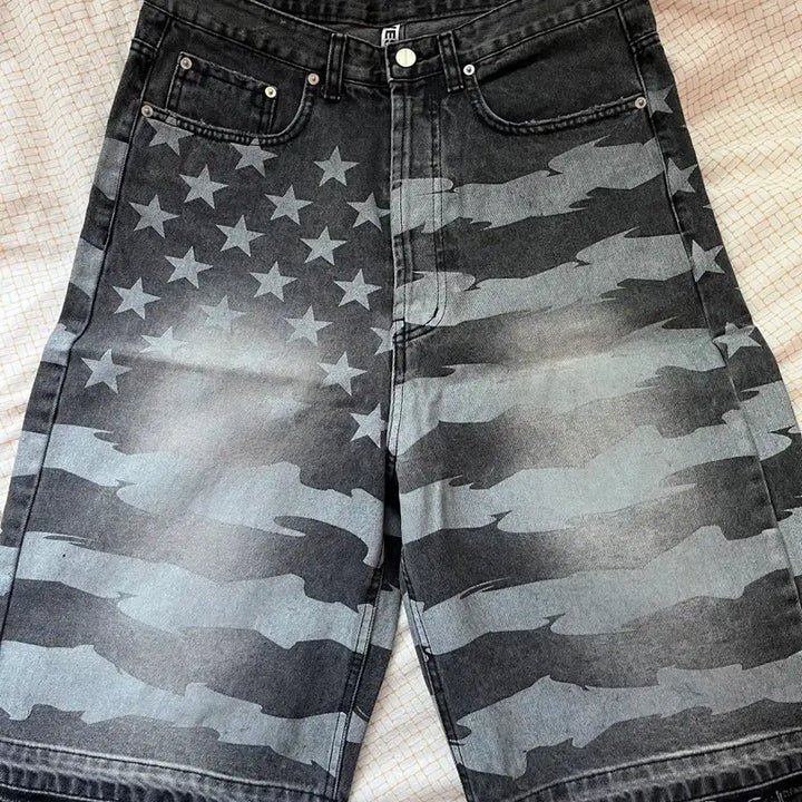 [BUNJANG] Wesken The Star Spangled Denim Pants Gray Size 2 / 웨스켄 스타 스팽글 데님 팬츠 그레이 2